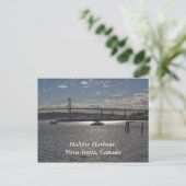 Halifax Hafen mit A. Murray MacKay Bridge Postkarte (Stehend Vorderseite)