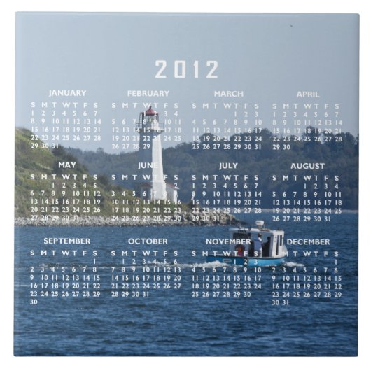 Halifax Harbour Calendar Tile Fliese (Vorderseite)