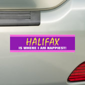 "HALIFAX IST, WO ICH BIN AM GLÜCKLICHSTEN!" AUTOAUFKLEBER (Auf Auto)