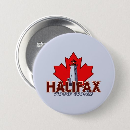 Halifax-Leuchtturm Button (Vorne & Hinten)