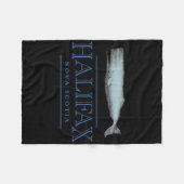 Halifax Nova Scotia Canada Vintage Whale Design Fleecedecke (Vorderseite (Horizontal))