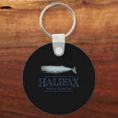 Halifax Nova Scotia Canada Vintage Whale Design Schlüsselanhänger (Vorderseite)