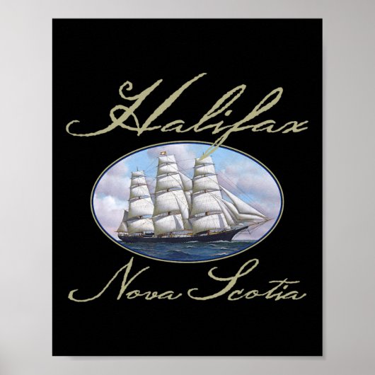 Halifax Nova Scotia Clipper-Schiff Poster (Vorne)