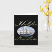 Halifax Nova Scotia Clipper Ship Karte (Gelbe Blume)