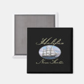 Halifax Nova Scotia Clipper Ship  Magnet (Vorderseite/Rückseite)