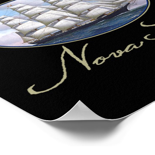 Halifax Nova Scotia Clipper Ship  Poster (Ecke)