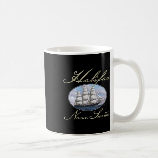 Halifax Nova Scotia Clippersegelschiff  Kaffeetasse (Rechts)