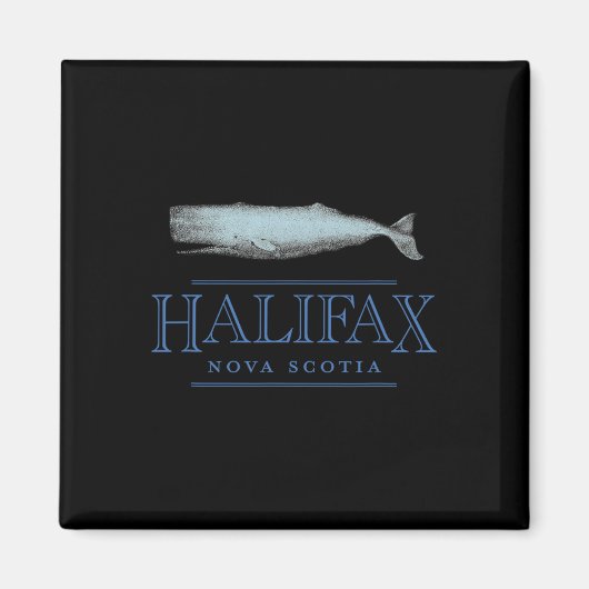 Halifax Nova Scotia Kanada Vintage Waldesign Magnet (Vorne)