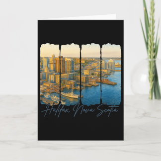 Halifax Nova Scotia Reise Trip Brushstroke Halifa Karte