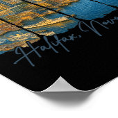 Halifax Nova Scotia Reise Trip Brushstroke Halifa Poster (Ecke)