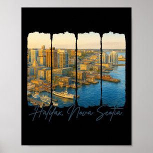 Halifax Nova Scotia Reise Trip Brushstroke Halifa Poster