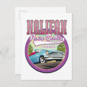 Halifax Nova Scotia Reiselogo Einladungspostkarte (Vorne/Hinten)