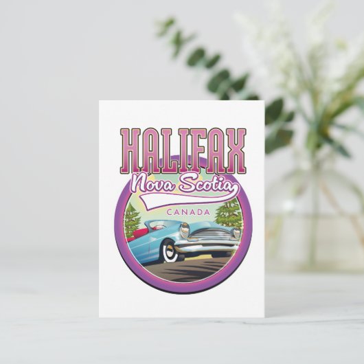Halifax Nova Scotia Reiselogo Postkarte (Stehend Vorderseite)