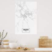 Halifax, Nova Scotia (schwarz auf weiß) Poster (Küche)