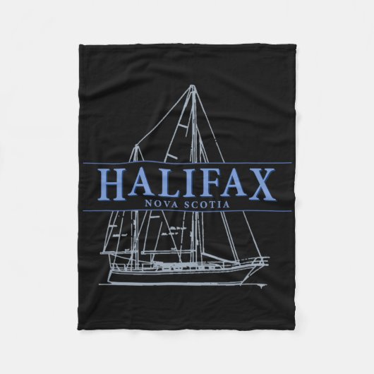 Halifax Nova Scotia Vintage Sailboat Design  Fleecedecke (Vorderseite)
