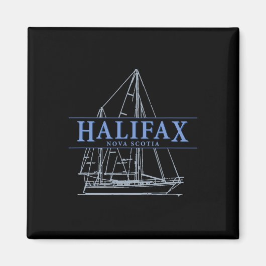 Halifax Nova Scotia Vintage Sailboat Design  Magnet (Vorne)