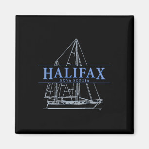 Halifax Nova Scotia Vintage-Segelboot-Design Magnet