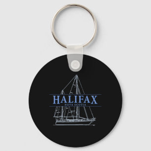 Halifax Nova Scotia Vintage-Segelschiff-Design  Schlüsselanhänger