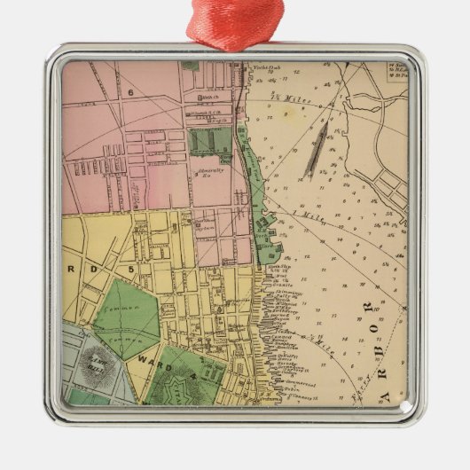 Halifax, NS Silbernes Ornament (Vorne)