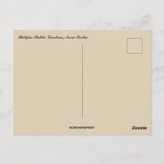 Halifax Public Gardens Nova Scotia Postcard Postkarte (Rückseite)