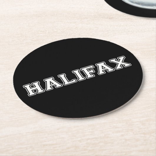 Halifax Runder Pappuntersetzer (Angewinkelt)