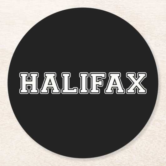 Halifax Runder Pappuntersetzer (Vorderseite)