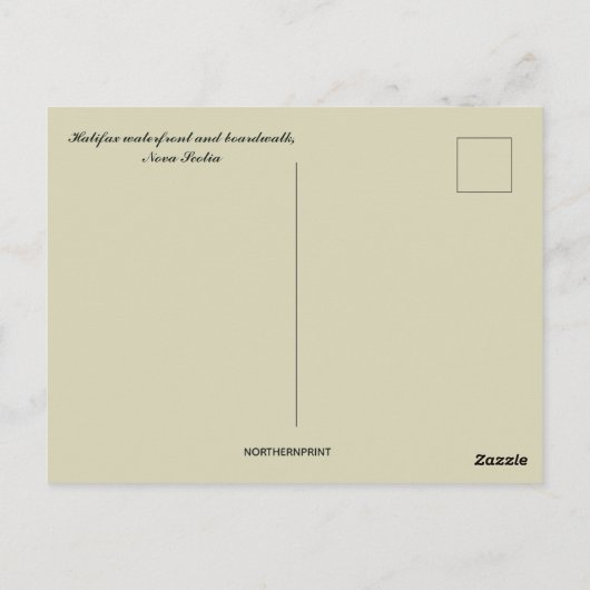 Halifax Waterfront and Boardwalk Nova Scotia Postkarte (Rückseite)