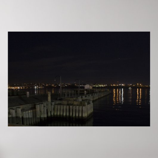 Halifax Wfront at Night Fine Art Print Poster (Vorne)