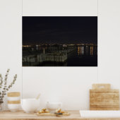 Halifax Wfront at Night Fine Art Print Poster (Küche)