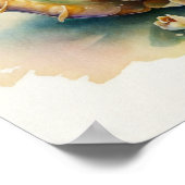 Haliotis conch-Muschel in Aquarellplakat Poster (Ecke)