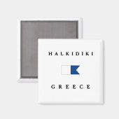 Halkidiki Griechenland Alpha Dive Flag Magnet (Vorderseite/Rückseite)