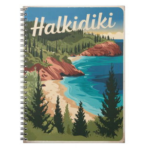 Halkidiki Griechenland vintage Notizblock