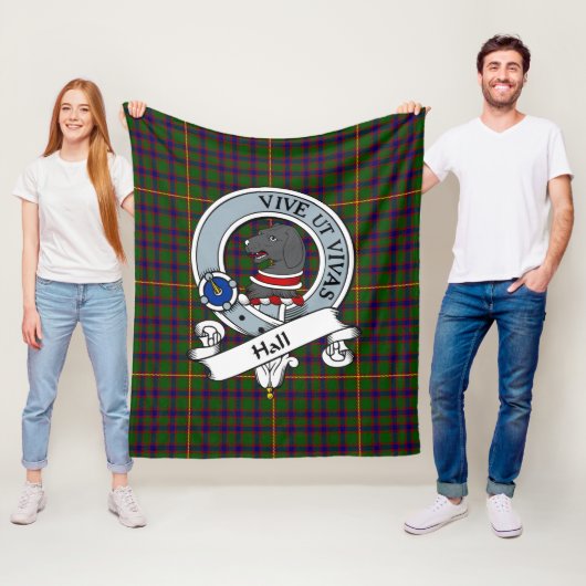 Hall Clan Abzeichen Tartan Kariert Fleecedecke (Beispiel)