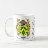 Hall-Familien-Wappen eine Tasse (Links)