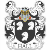 Hall Familienwappen Aufkleber (Vorderseite)
