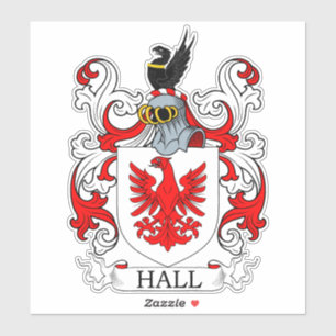 Hall Familienwappen Aufkleber