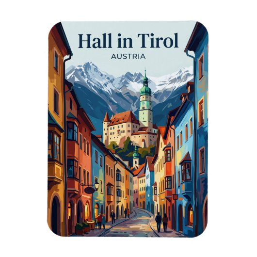 Hall in Tirol Österreich Magnet (Vertikal)
