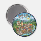 Hall in Tirol Österreich Magnet (Vorderseite/Rückseite)