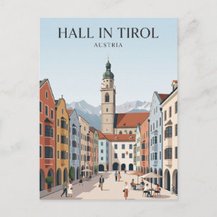 Hall in Tirol Österreich Postkarte