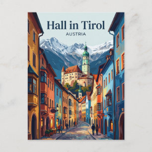 Hall in Tirol Österreich Postkarte