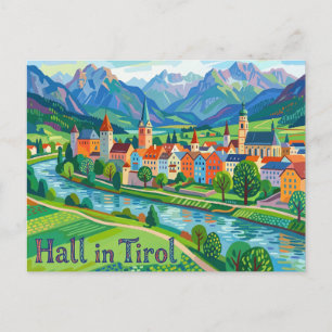 Hall in Tirol Österreich Postkarte