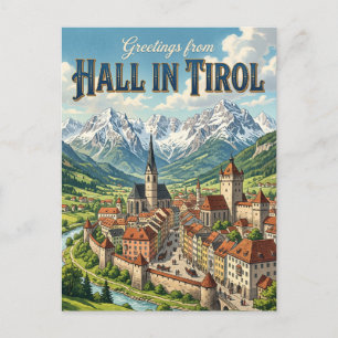 Hall in Tirol Österreich Postkarte