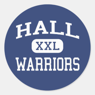 Hall - Krieger - High - West Hartford Connecticut Runder Aufkleber