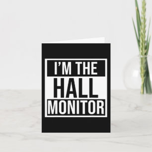 Hall-Monitor-Geschenk an Schüler zurück Karte