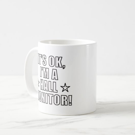 Hall-Monitor Kaffeetasse (Vorderseite Links)