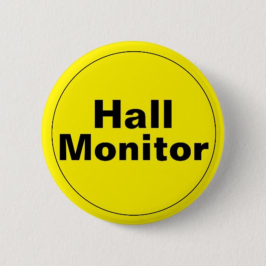 Hall Monitor School Button (Vorderseite)