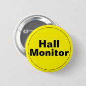 Hall Monitor School Button (Vorne & Hinten)