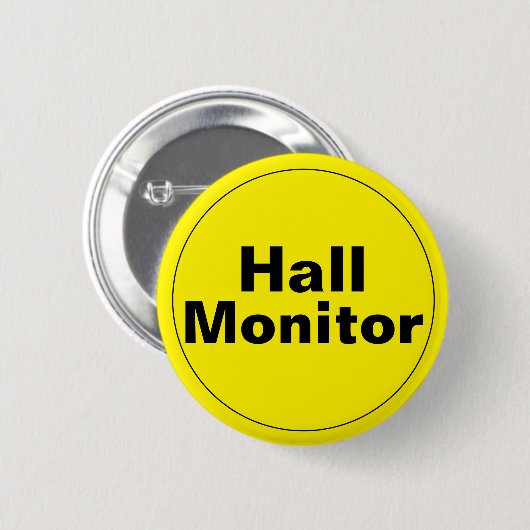 Hall Monitor School Button (Vorne & Hinten)