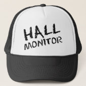 Hall-Monitor-Schwarzes Truckerkappe (Vorderseite)