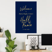 Hall of Fame | Begrüßungszeichen Gold & Navy Poster (Heimbüro)